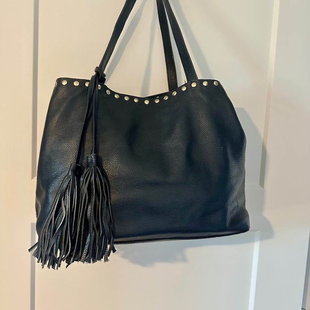 LAGGO Remy Navy Studded Leather